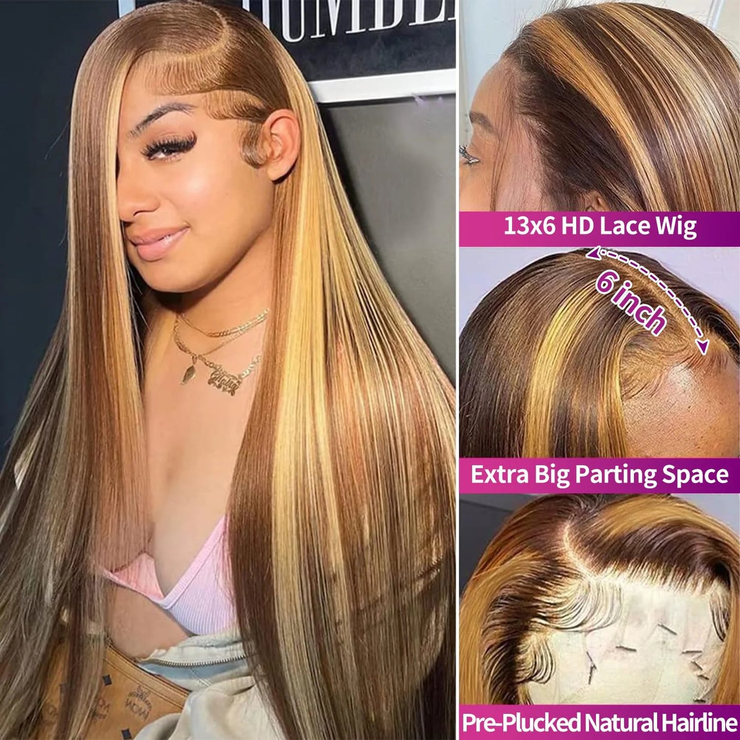 Throw & Go! Straight Honey Blonde Glueless HD Lace Wig