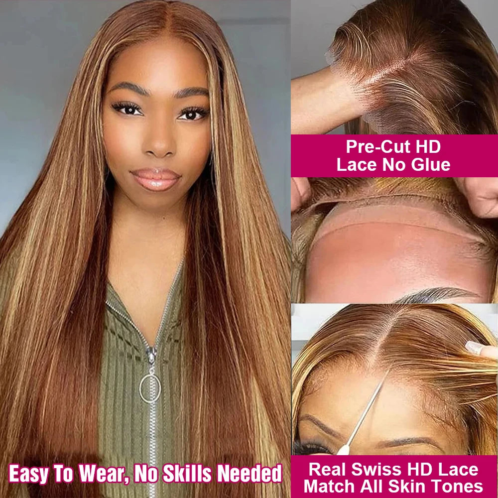 Throw & Go! Straight Honey Blonde Glueless HD Lace Wig